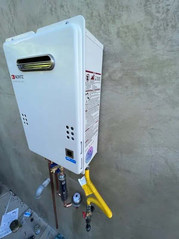 Tankless water heater installation for Benedict Estates homes